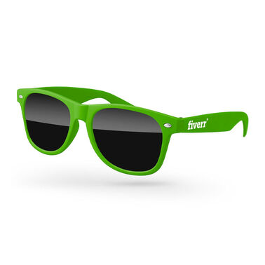 Retro Promotional Sunglasses w/ one 1-color temple imprint - Optamark