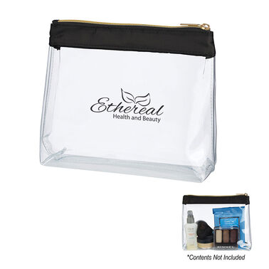 Sadie Satin Clear Cosmetic Bag - Optamark