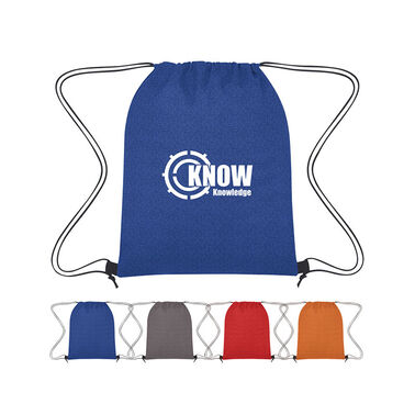 Heathered Non-Woven Drawstring Backpack