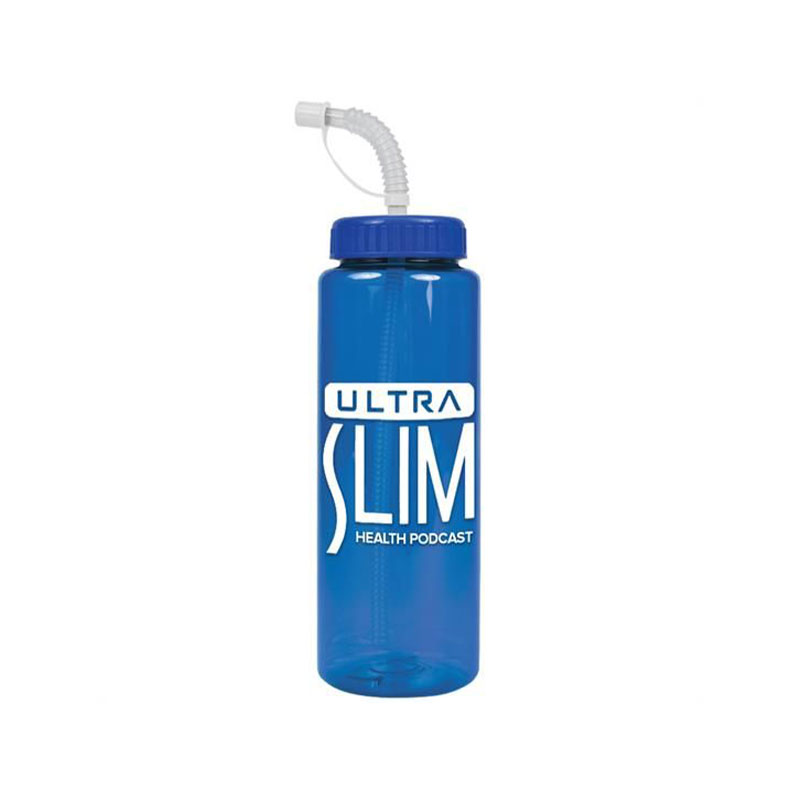 Guzzler 32 oz. Transparent Sports Bottle Straw Lid Optamark