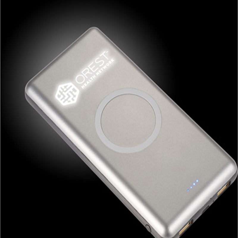 Buy Custom UL Listed Light Up Qi 10000 Wireless Power Bank - Optamark